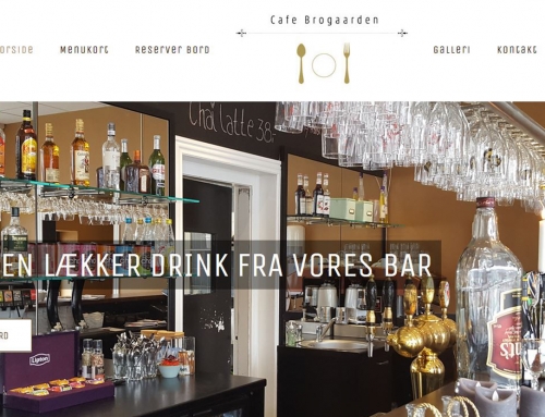 Hjemmeside til Cafe Restaurant Brogaarden