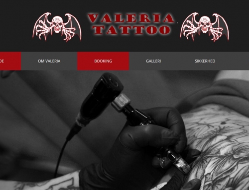 Hjemmeside til Valeria Tattoo